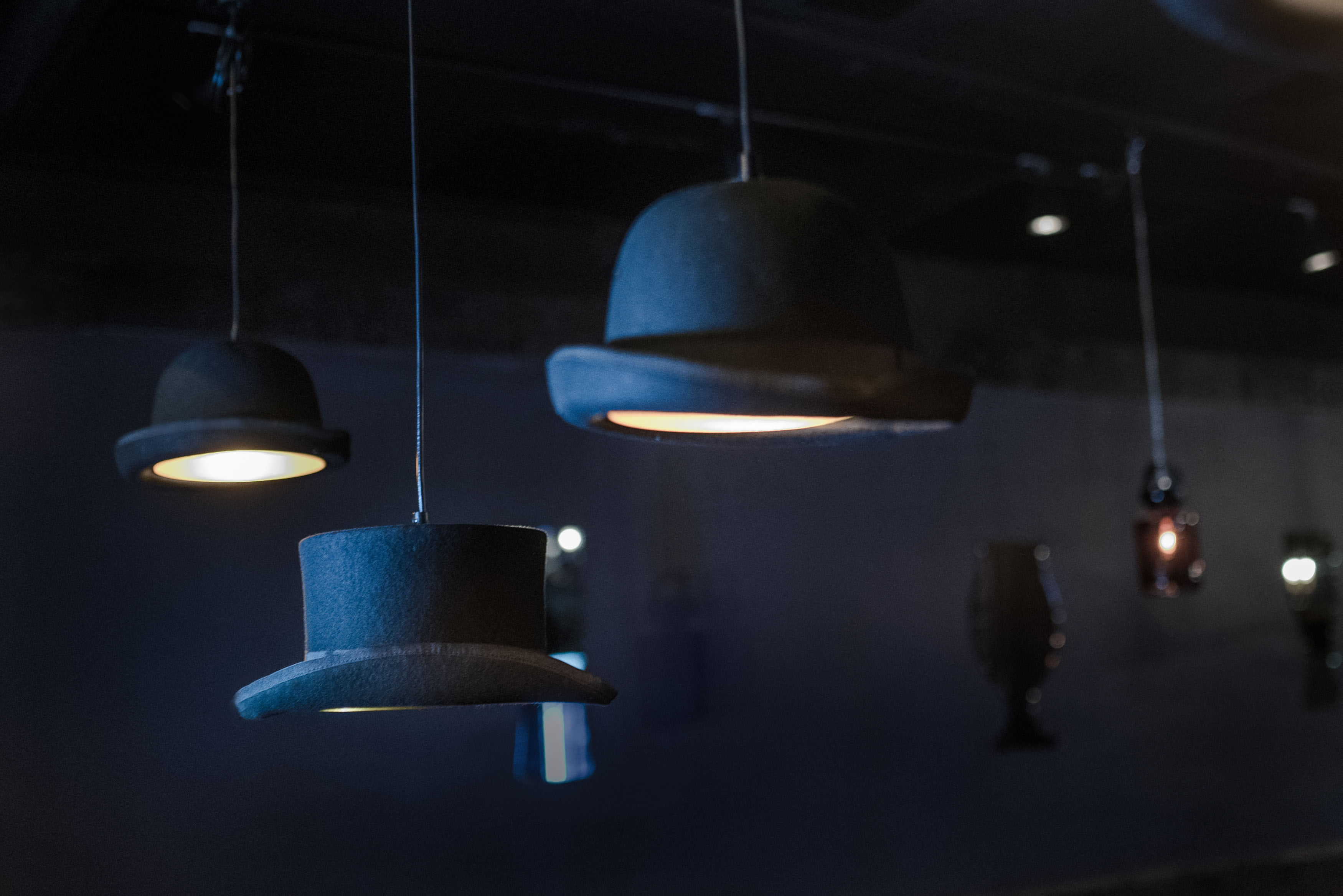 Black Door bar hat lamps